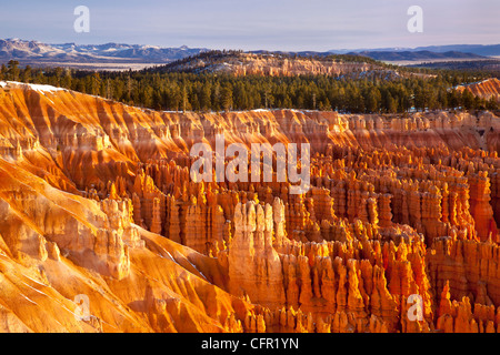 Alba sul punto di ispirazione, il Bryce Canyon National Park nello Utah Stati Uniti d'America Foto Stock