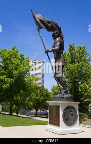 Fondatore della statua Franklinton nel Parco di Genova, Columbus, Ohio, Stati Uniti d'America, America del Nord Foto Stock