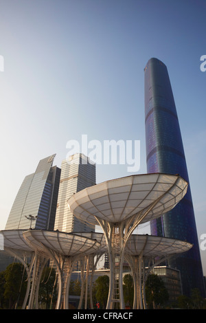 Guangzhou International Finance Centre, Zhujiang New Town,, Tianhe di Guangzhou, Provincia del Guangdong, Cina e Asia Foto Stock