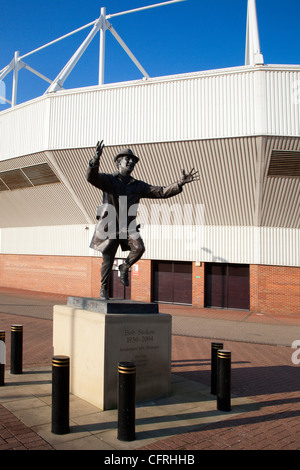 Bob Stokoe statua stadio della Luce Sunderland Inghilterra Foto Stock