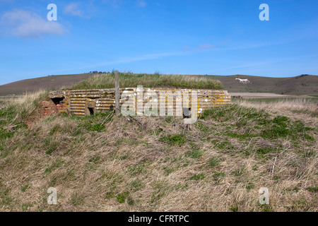 Scatola di pillole di guerra tra Stanton St Bernard e Alton Barnes Foto Stock