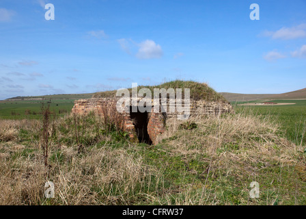 Scatola di pillole di guerra tra Stanton St Bernard e Alton Barnes Foto Stock