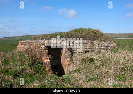 Scatola di pillole di guerra tra Stanton St Bernard e Alton Barnes Foto Stock