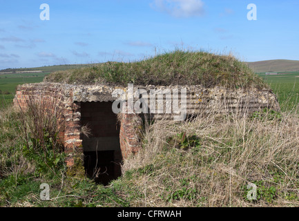 Scatola di pillole di guerra tra Stanton St Bernard e Alton Barnes Foto Stock