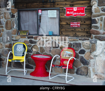 Rt 66, Cool Springs, AZ, storico autostrada, memorabilia Foto Stock