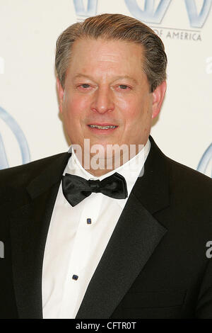 © 2007 Jerome Ware/Zuma premere ex U.S. Vice Presidente Al Gore in sala stampa per i produttori 2007 Guild Awards tenutosi presso l'Hyatt Regency Century Plaza Hotel in Century City, CA. Sabato, 20 gennaio 2007 l'Hyatt Regency Century Plaza Hotel Century City, CA Foto Stock