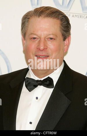 © 2007 Jerome Ware/Zuma premere ex U.S. Vice Presidente Al Gore in sala stampa per i produttori 2007 Guild Awards tenutosi presso l'Hyatt Regency Century Plaza Hotel in Century City, CA. Sabato, 20 gennaio 2007 l'Hyatt Regency Century Plaza Hotel Century City, CA Foto Stock