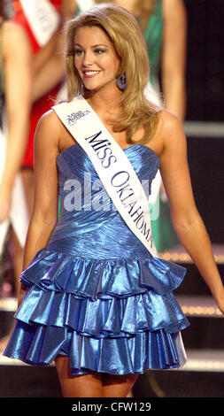 29 Gennaio 2007: LAUREN NELSON (20), Miss Oklahoma, Lawton, OK, vince la Miss America 2007 titolo in occasione della cerimonia di Miss America presso l'Aladdin Hotel & Casino, Las Vegas, Nevada, USA. Foto Stock