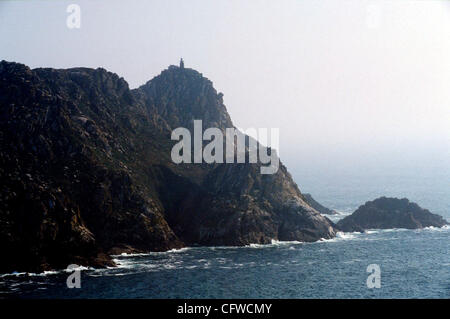 PARQUE NACIONAL DE LAS ISLAS ATLANTICAS. Isole Cies VISTA GENERALE DE LAS ISLAS CIES desde el PICO DEL PRINCIPE EN LA MAYOR DE LAS ISLAS, LA ISLA NORTE O DE MONTEAGUDO. Parco Nazionale delle Isole Atlanticas. Isole Cies Foto Stock