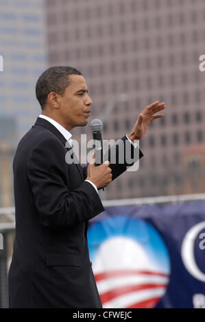 Feb 23, 2007 - Austin, TX, Stati Uniti d'America - presidenziale democratica ci speranzoso il senatore Barack Obama parla ad una folla di circa 20.000 persone durante un viaggio a Austin. (Credito Immagine: © Pietro Silva/ZUMA Press) Foto Stock