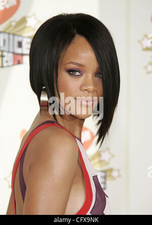 Mar 31, 2007 - Westwood, CA, Stati Uniti d'America - cantante Rihanna a Nickelodeon il ventesimo annuale di Kids Choice Awards 2007 tenutasi a del UCLA Pauley Pavilion. (Credito Immagine: © Lisa O'Connor/ZUMA Press) Foto Stock