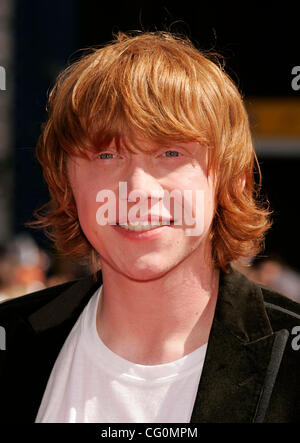 Lug 8,2007; Hollywood, California, Stati Uniti d'America; attore Rupert Grint al "Harry Potter e l'Ordine della Fenice' LA Premiere detenute al Mann Chinese Theater. Credito: Foto di Lisa O'Connor/ZUMA premere. (©) Copyright 2007 da Lisa O'Connor Foto Stock