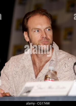 Tyler Mane, attore che sarà la riproduzione della parte di Michael Myers di Rob Zombie il remake di Halloween durante un panel di discussione a livello internazionale Comic Con in San Diego 7/27/07 Foto Stock