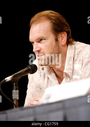 Tyler Mane, attore che sarà la riproduzione della parte di Michael Myers di Rob Zombie il remake di Halloween durante un panel di discussione a livello internazionale Comic Con in San Diego 7/27/07 Foto Stock