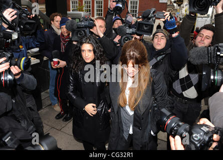 Jemina Khan arriva a Westminster Magistrates Court per l' audizione con Wikilieaks fondatore Julian Assange. Londra, Inghilterra - 14.11.10 Foto Stock