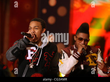 Bow Wow e Lil Twist scommessa del '106 e Park' New Years Eve show New York City, Stati Uniti d'America - 31.12.10 Foto Stock