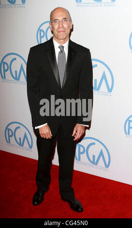 Jeffrey Katzenberg il ventiduesimo produttori annuale Guild (PGA) Awards tenutosi presso il Beverly Hilton Hotel - Gli arrivi di Los Angeles, California - 22.01.11 Foto Stock