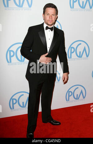 Mark Wahlberg il ventiduesimo produttori annuale Guild (PGA) Awards tenutosi presso il Beverly Hilton Hotel - Gli arrivi di Los Angeles, California - 22.01.11 Foto Stock