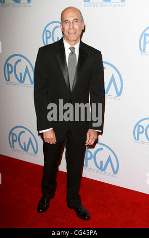 Jeffrey Katzenberg il ventiduesimo produttori annuale Guild (PGA) Awards tenutosi presso il Beverly Hilton Hotel - Gli arrivi di Los Angeles, California - 22.01.11 Foto Stock