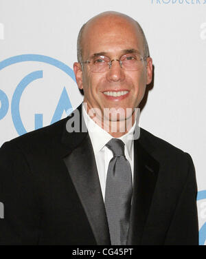 Jeffrey Katzenberg il ventiduesimo produttori annuale Guild (PGA) Awards tenutosi presso il Beverly Hilton Hotel - Gli arrivi di Los Angeles, California - 22.01.11 Foto Stock