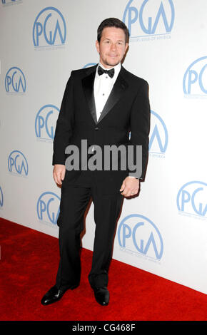 Mark Wahlberg il ventiduesimo produttori annuale Guild (PGA) Awards tenutosi presso il Beverly Hilton Hotel - Gli arrivi di Los Angeles, California - 22.01.11 Foto Stock