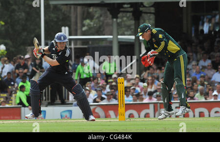 Eoin Morgan una giornata internazionale della serie di cricket Inghilterra vs Australia Sydney, Australia - 23.01.11 Foto Stock