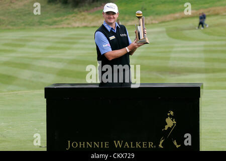 26 ago 2012. Gleneagles, Scozia. Paul LAWRIE vince il Johnnie Walker Championship Da Gleneagles Campo da Golf. Foto Stock