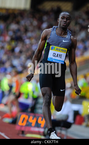 26 ago 2012. 26.08.2012 Birmingham, Inghilterra. AVIVA Birmingham Grand Prix. (USA) Argilla in azione a Alexander Stadium. Foto Stock