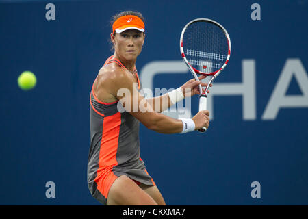 Flushing, New York, Stati Uniti d'America. Il 29 agosto 2012. Samantha STOSUR (AUS) competono al 2012 US Open Tennis Tournament Flushing, New York. Stati Uniti d'America. 29 Agosto. Credito: NCP Fotografia / Alamy Live News. Foto Stock