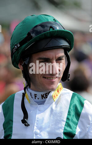 DANIEL TUDHOPE JOCKEY IPPODROMO DI YORK YORK INGHILTERRA 25 Agosto 2012 Foto Stock