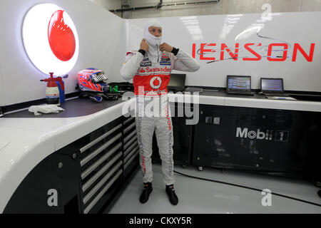 Spa, Belgio. Il 31 agosto 2012. 31.08.2012. Spa Francorchamps, Belgio . Motorsports: FIA Formula One World Championship 2012, il Gran Premio del Belgio, #3 Jenson Button (GBR, Vodafone McLaren Mercedes), Credit: Azione Plus immagini di Sport / Alamy Live News Foto Stock