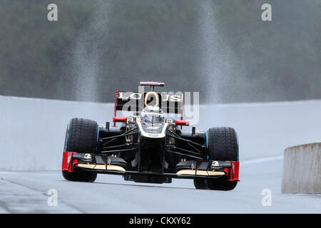 Spa, Belgio. Il 31 agosto 2012. 31.08.2012. Spa Francorchamps, Belgio . Formula One 2012 - Gran Premio del Belgio il 31 agosto 2012 , Kimi Raikkonen, Team Lotus F1, Credito: Azione Plus immagini di Sport / Alamy Live News Foto Stock