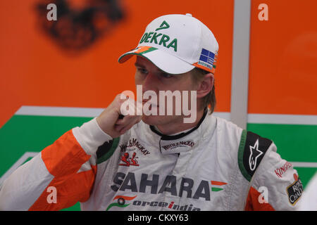 Spa, Belgio. Il 31 agosto 2012. 31.08.2012. Spa Francorchamps, Belgio . Formula One 2012 - Gran Premio del Belgio il 31 agosto 2012 , Nico Huelkenberg, Sahara team Force India, Credito: Azione Plus immagini di Sport / Alamy Live News Foto Stock