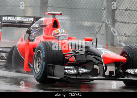 Spa, Belgio. Il 31 agosto 2012. 31.08.2012. Spa Francorchamps, Belgio . Formula One 2012 - Gran Premio del Belgio il 31 agosto 2012 , Timo Glock, Marussia F1 Team, Credito: Azione Plus immagini di Sport / Alamy Live News Foto Stock