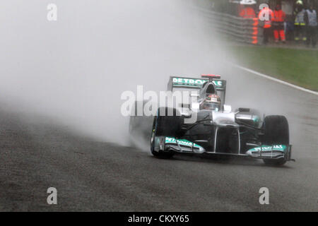 Spa, Belgio. Il 31 agosto 2012. 31.08.2012. Spa Francorchamps, Belgio . Formula One 2012 - Gran Premio del Belgio il 31 agosto 2012 , Michael Schumacher e la Mercedes Grand Prix, Credito: Azione Plus immagini di Sport / Alamy Live News Foto Stock