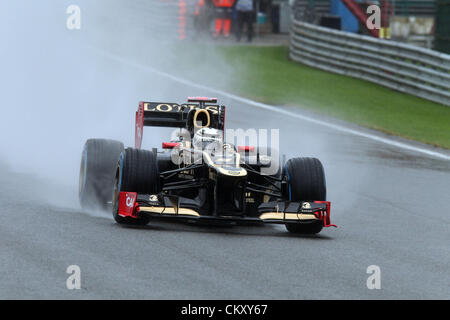 Spa, Belgio. Il 31 agosto 2012. 31.08.2012. Spa Francorchamps, Belgio . Formula One 2012 - Gran Premio del Belgio il 31 agosto 2012 , Kimi Raikkonen, Team Lotus F1, Credito: Azione Plus immagini di Sport / Alamy Live News Foto Stock