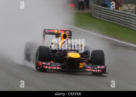 Spa, Belgio. Il 31 agosto 2012. 31.08.2012. Spa Francorchamps, Belgio . Formula One 2012 - Gran Premio del Belgio il 31 agosto 2012 , Sebastian Vettel, la Red Bull Racing, Credito: Azione Plus immagini di Sport / Alamy Live News Foto Stock