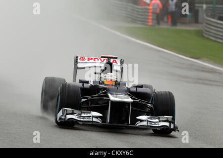 Spa, Belgio. Il 31 agosto 2012. 31.08.2012. Spa Francorchamps, Belgio . Formula One 2012 - Gran Premio del Belgio il 31 agosto 2012 , Pastor Maldonado, Williams F1 Team, Credito: Azione Plus immagini di Sport / Alamy Live News Foto Stock