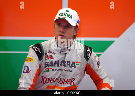 Spa, Belgio. Il 31 agosto 2012. 31.08.2012. Spa Francorchamps, Belgio . Nico Hulkenberg / Huelkenberg (GER), Force India F1 Team - Formula1 World Championship Round 12 sul circuito di Spa Francorchamps, Spa, Belgio, Venerdì 31 Agosto 2012 Credit: Azione Plus immagini di Sport / Alamy Live News Foto Stock