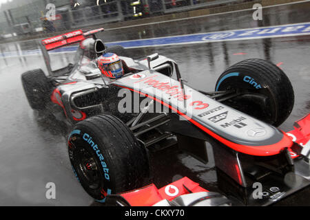 Spa, Belgio. Il 31 agosto 2012. 31.08.2012. Spa Francorchamps, Belgio . Motorsports: FIA Formula One World Championship 2012, il Gran Premio del Belgio, #3 Jenson Button (GBR, Vodafone McLaren Mercedes), Credit: Azione Plus immagini di Sport / Alamy Live News Foto Stock