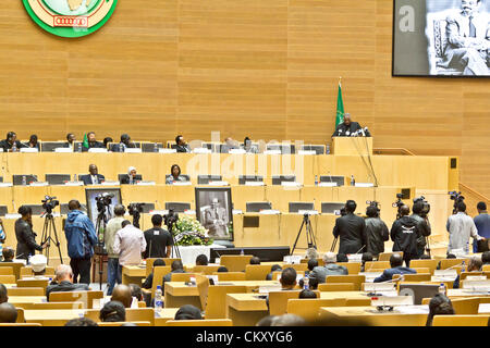 Etiopia ad Addis Abeba - 31 agosto - L'africa unione organizzata una cerimonia per rendere omaggio al compianto Primo ministro Ato Meles Zenawi presso il nuovo Centro Congressi del Venerdì 31 Agosto, 2012. Foto Stock