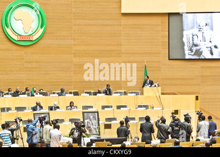 Etiopia ad Addis Abeba - 31 agosto - L'africa unione organizzata una cerimonia per rendere omaggio al compianto Primo ministro Ato Meles Zenawi presso il nuovo Centro Congressi del Venerdì 31 Agosto, 2012. Foto Stock