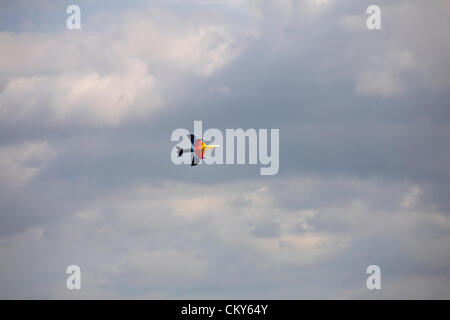 Bournemouth, Regno Unito venerdì 31 agosto 2012. Miss swashbuckling esegue al Bournemouth Air Festival, Bournemouth, Regno Unito. Credito: Carolyn Jenkins / Alamy Live News Foto Stock