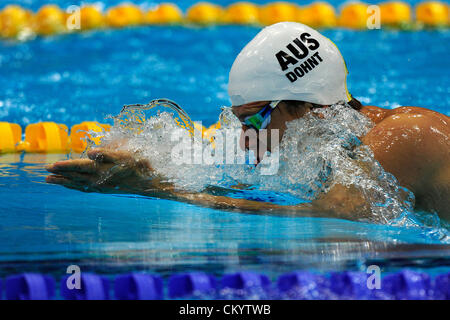 Stratford, Londra, Regno Unito. 5 settembre 2012. Jay Dohnt di Australia in azione durante gli Uomini 100m a rana SB6 al giorno 7 del London 2012 Giochi Paralimpici presso il centro acquatico. Credit: Azione Plus immagini di Sport / Alamy Live News Foto Stock