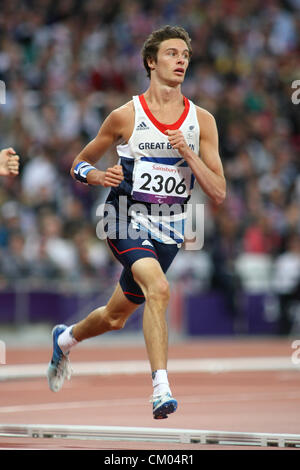 06.09.2012. Londra, Inghilterra. Paolo Blake (GBR) in azione durante gli Uomini 800m - T36 durante il giorno 8 delle Paralimpiadi di Londra dallo stadio Olimpico Foto Stock