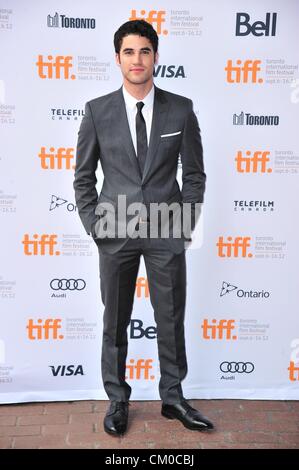 Toronto, Canada. Il 7 settembre 2012. Darren Criss presso gli arrivi per IMOGENE Premiere al Toronto International Film Festival, Ryerson Theater, Toronto, il 7 settembre 2012. Foto di: Gregorio Binuya/Everett raccolta/Alamy Live News Foto Stock