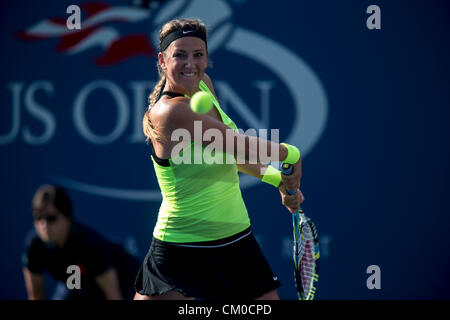 New York, Stati Uniti d'America. Il 7 settembre 2012. Victoria Azarenka (BLR) competere nel femminile semifinali al 2012 US Open Tennis Tournament Flushing, New York. Stati Uniti d'America. 9 Settembre Foto Stock