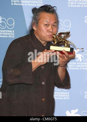 KIM KI-DUK finale premi notte. 69ESIMO FESTIVAL DEL CINEMA DI VENEZIA. Venezia ITALIA 08 Settembre 2012 Foto Stock