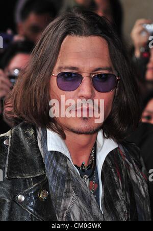 Toronto, Cananda. 8 settembre 2012. Johnny Depp presso gli arrivi ad ovest di Memphis Premiere al Toronto International Film Festival, Ryerson Theater, Toronto, il 8 settembre 2012. Foto di: Gregorio Binuya/Everett raccolta/Alamy Live News Foto Stock