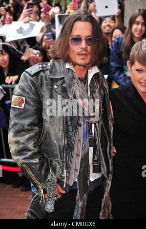 Toronto, Cananda. 8 settembre 2012. Johnny Depp presso gli arrivi ad ovest di Memphis Premiere al Toronto International Film Festival, Ryerson Theater, Toronto, il 8 settembre 2012. Foto di: Gregorio Binuya/Everett raccolta/Alamy Live News Foto Stock